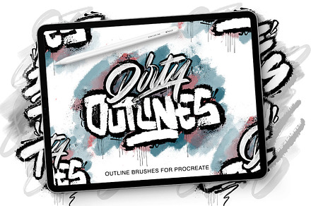 Dirty Outlines - Procreate Brushes