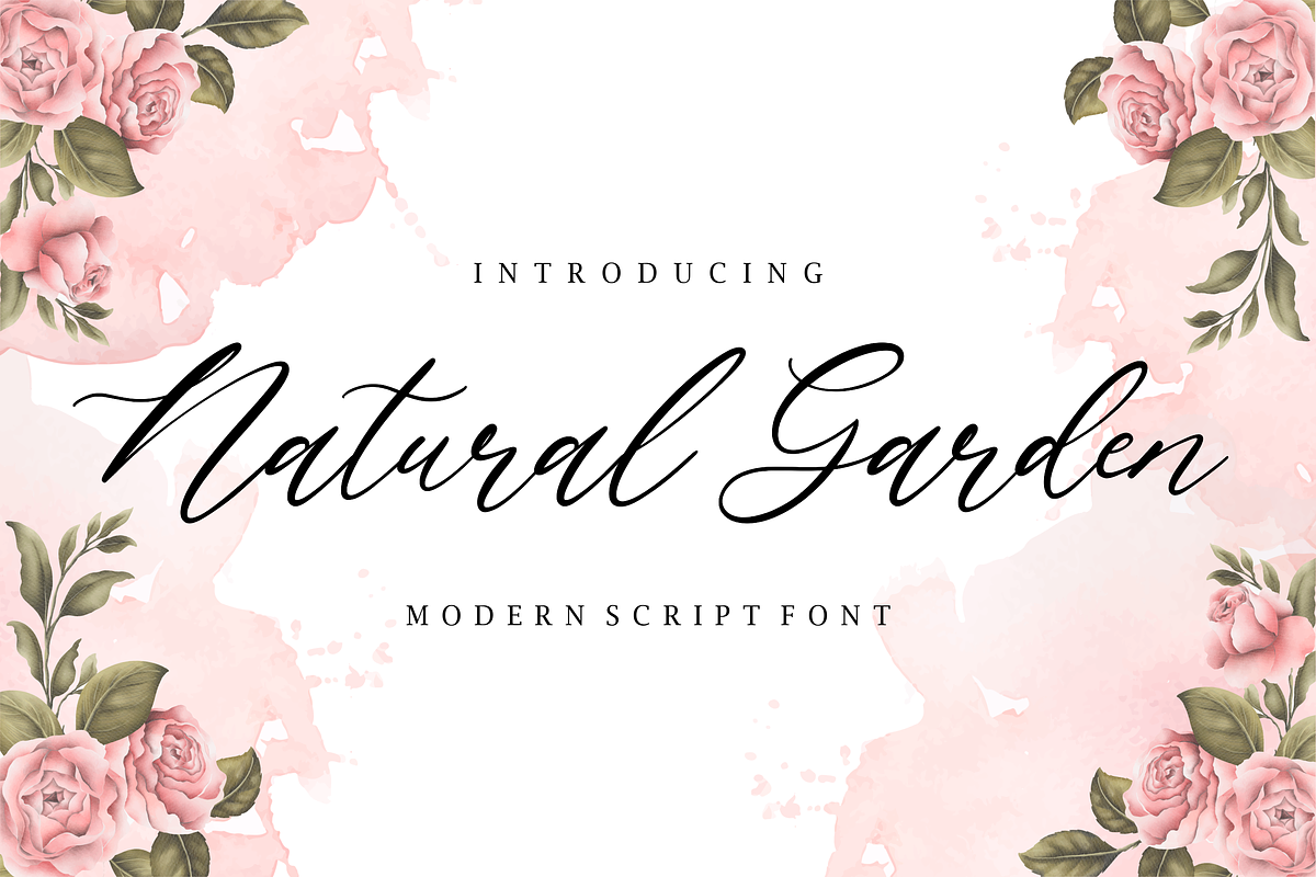 Natural Garden - Modern Script Font, a Script Font by Balpirick Studio (Photo 1 of 7)