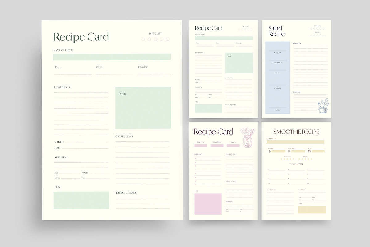Recipe Cards Template preview 5