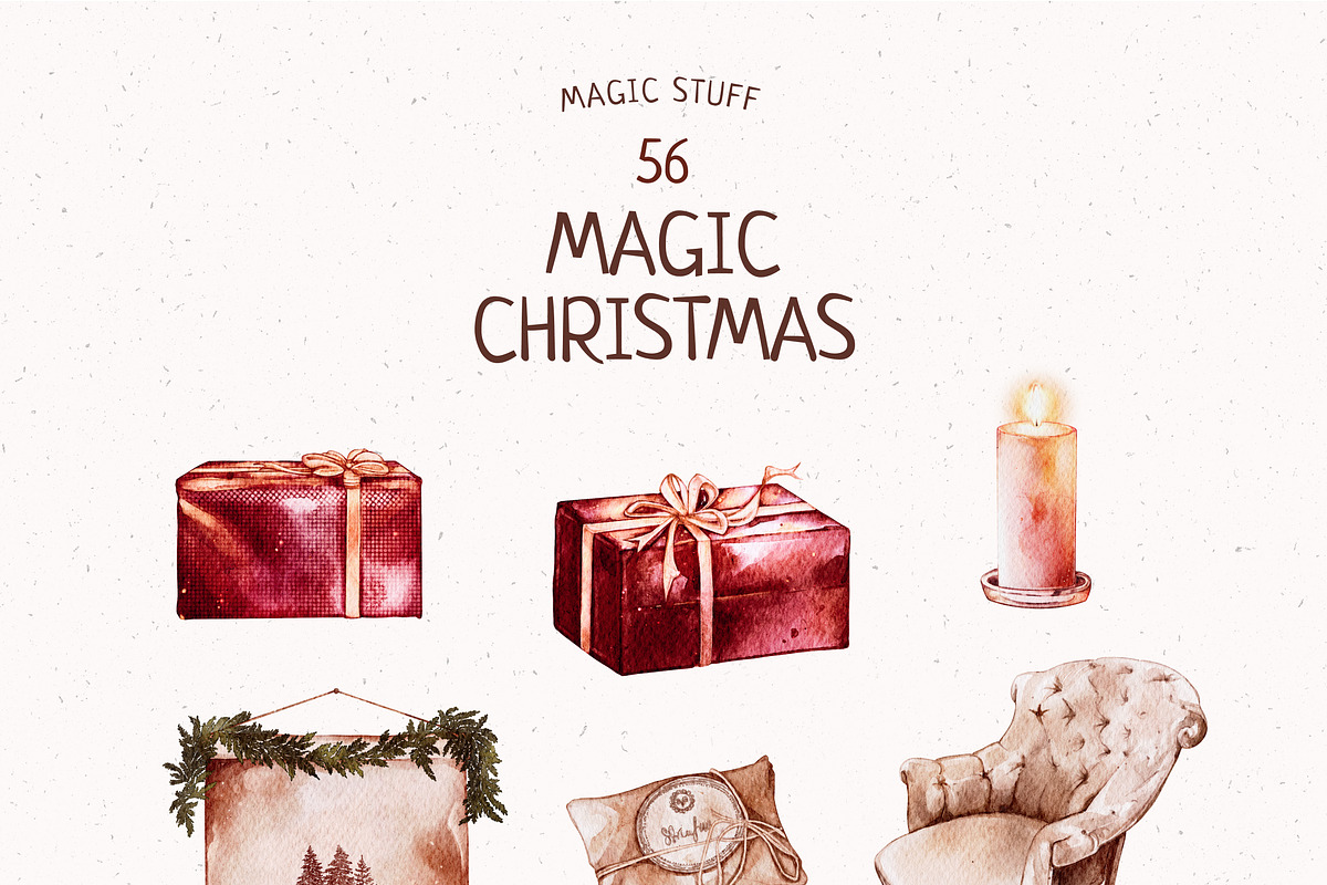 Magic Christmas Collection, a Seasonal Illustration by Yakovleva Margarita (Photo 5 of 14)