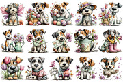 Whimsical Spring Dog Clipart, an Illustration by OK Design (Thumbnail 3 of 6)