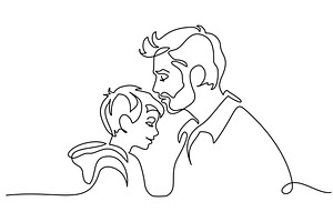 Happy Fathers Day holiday card. Dad, a Person Illustration by Valenty