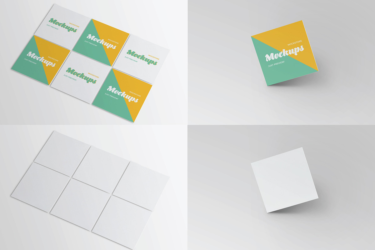 Square Business Card Mockups, a Print Template by Mockstore (Photo 10 of 10)