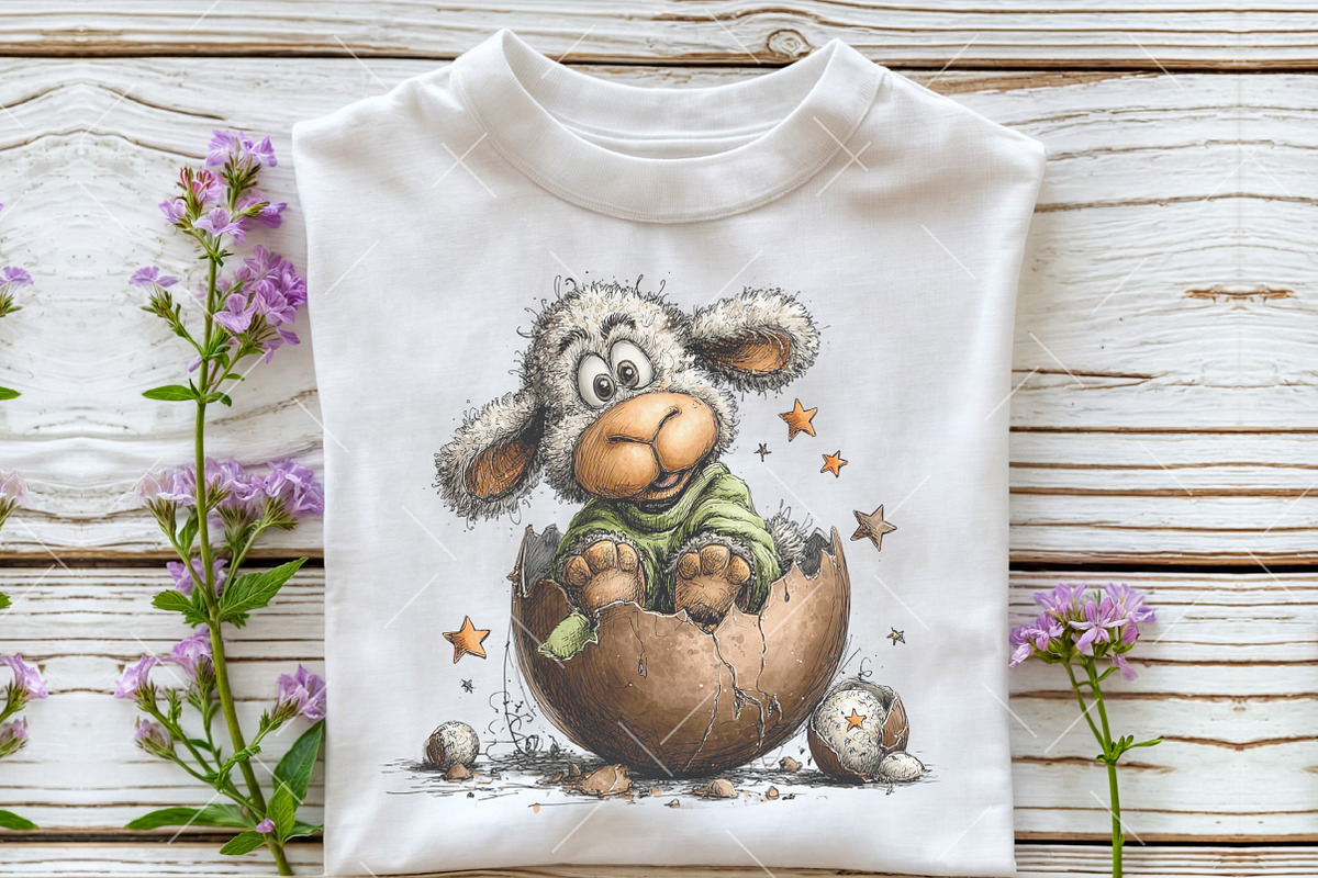Whimsical Easter Lamb Clipart, an Illustration by OK Design (Photo 6 of 6)