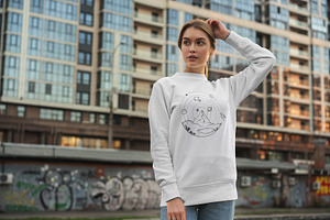 Sweatshirt Mock-Up Street Fashion