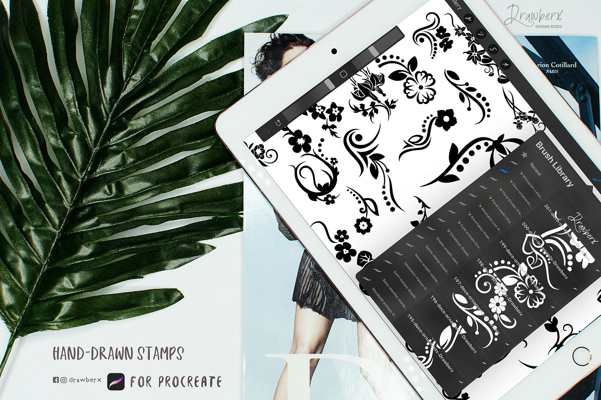 Stencil Procreate Stamp Brush 024, a Brushes & More by Drawberx (Photo 7 of 8)