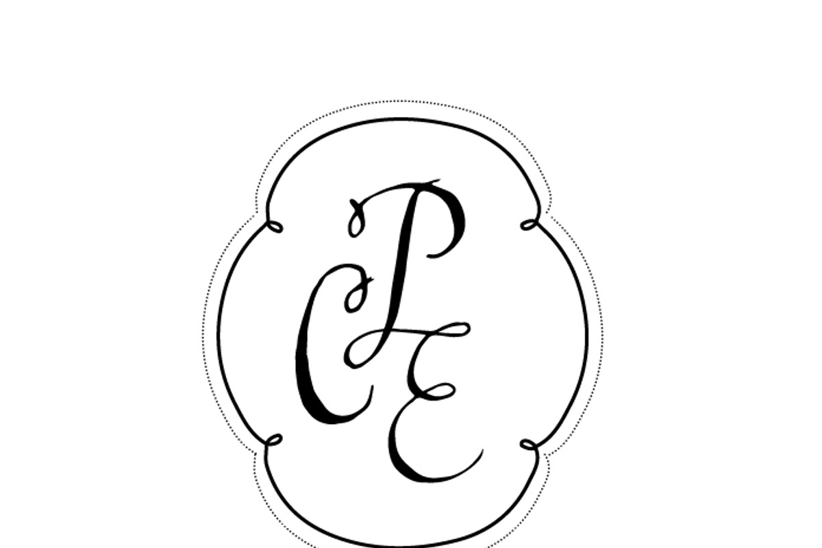 Hand drawn monograms set preview 3
