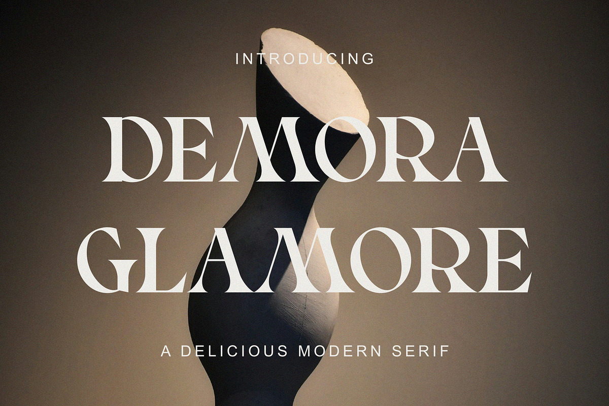 Demora Glamore, a Serif Font by Muflieart (Photo 1 of 9)