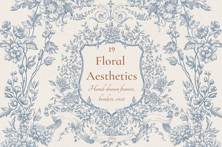 Floral Aesthetics Hand-Drawn Clipart, a Decorative Illustration by Ekaproeka