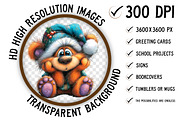 Whimsical Christmas Teddy Clipart, an Illustration by Craft Nest (Thumbnail 4 of 8)