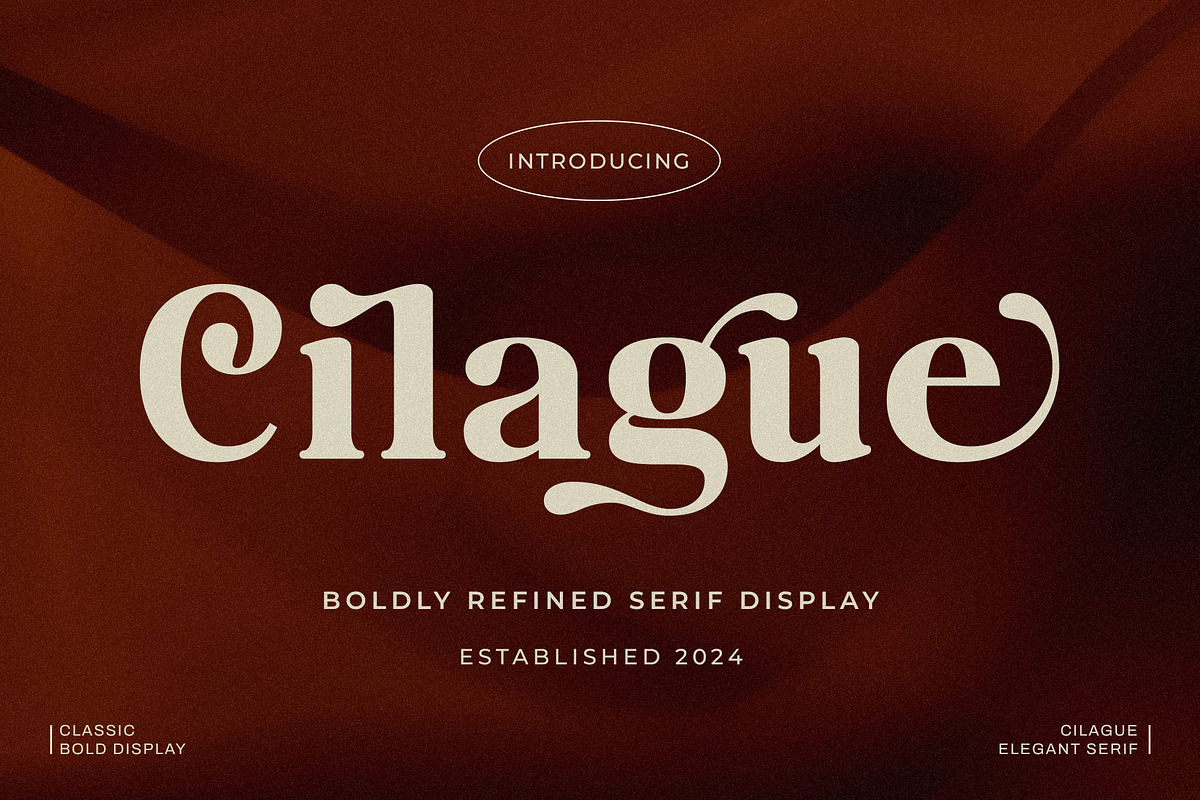 Cilague - Elegant Display Serif Font, a Serif Font by Jimoji (Photo 1 of 7)