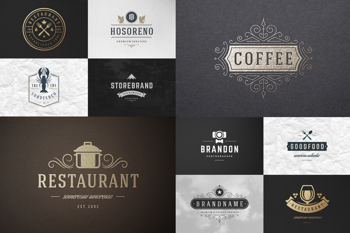 1000 Logos and Badges Bundle, a Branding & Logo Template by Vasya Kobelev (Photo 3 of 39)