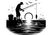 Fishing Vector Scene Bundle, an Object Graphic by jahid234 (Thumbnail 11 of 13)