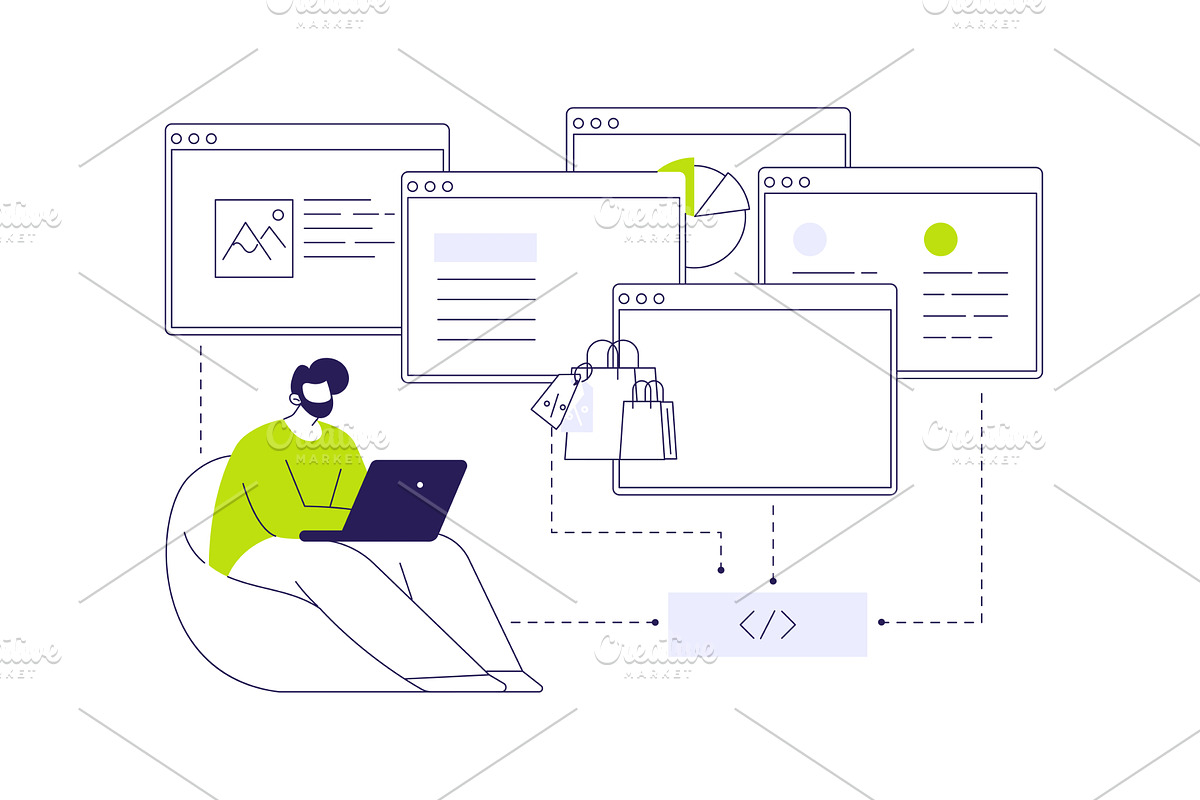 Website scraping abstract concept, a Technology Illustration by Visual Generation