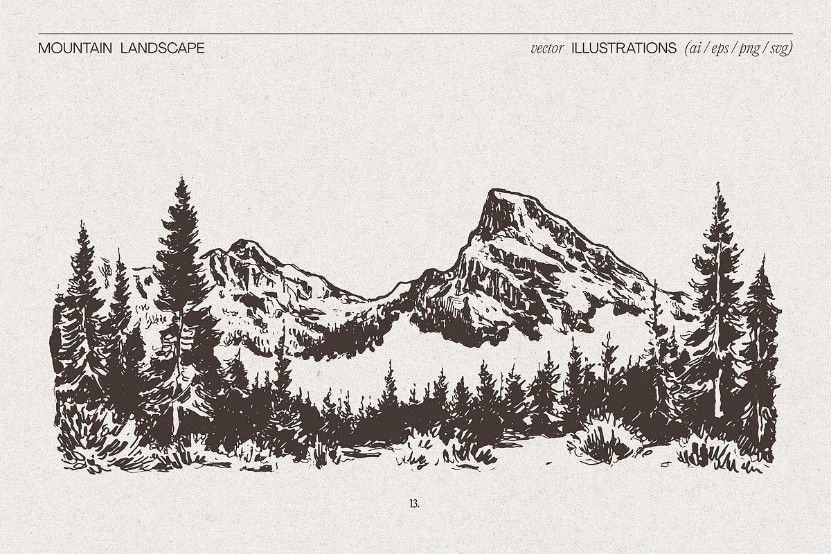 Mountain Landscape Illustrations, an Empty State Illustration by TheMountBirdStudio (Photo 14 of 15)