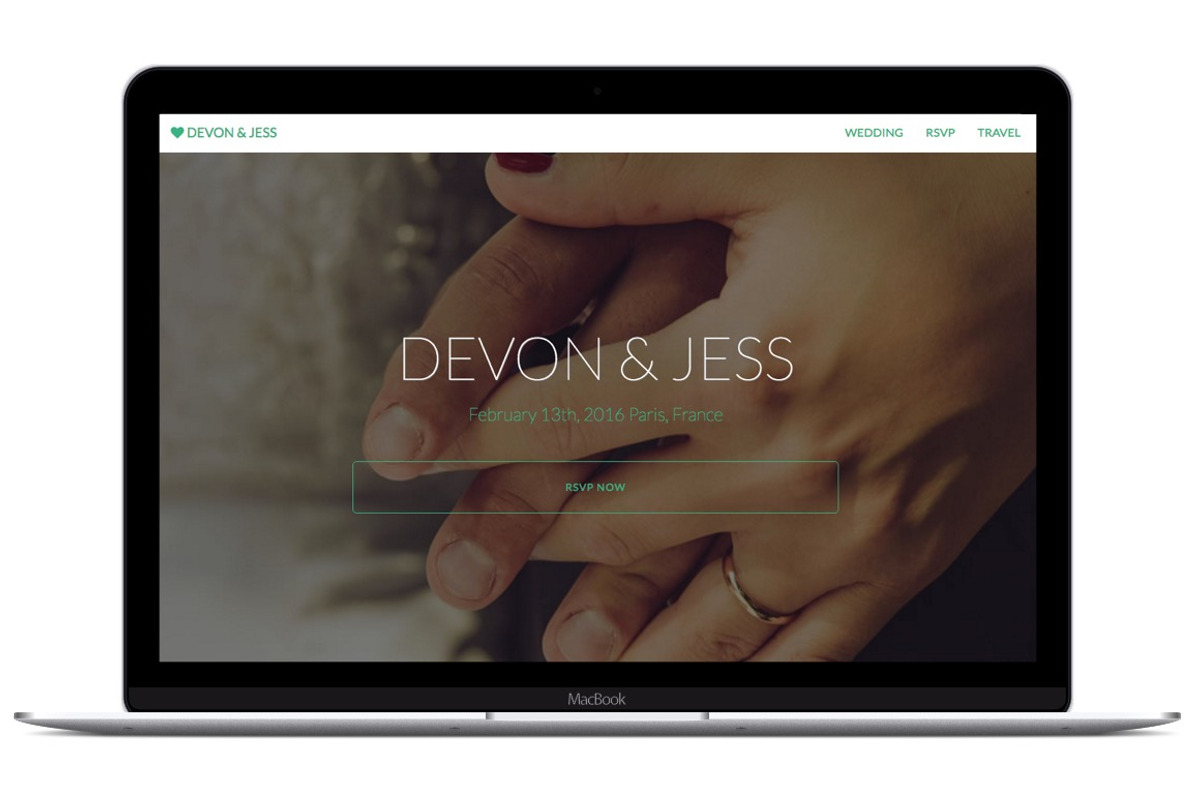 Clean and Modern Wedding Template, a Bootstrap Template by Wil Waldon (Photo 1 of 3)