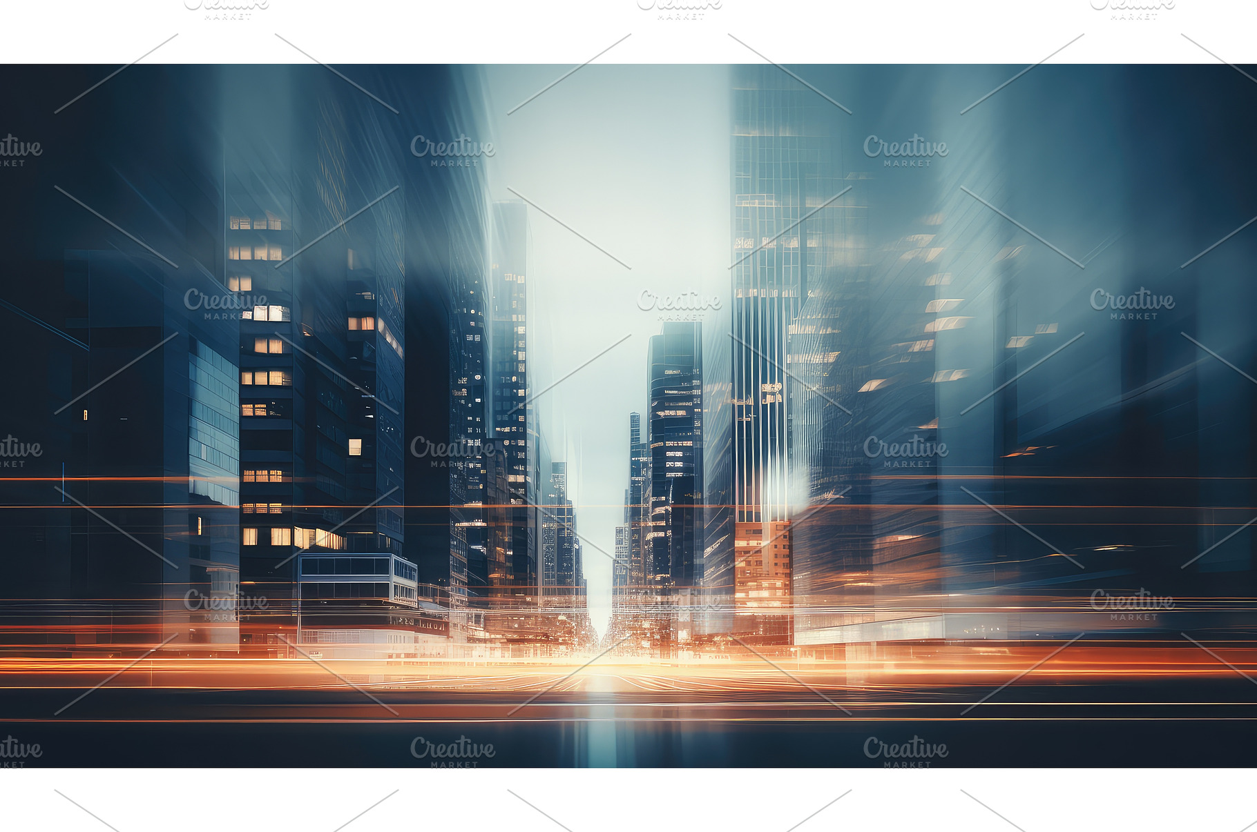 abstract blurry building city, a Transportation Photo by pikepicture