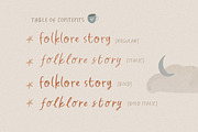 Folklore Story - Cute Font (+BONUS), a Font by Sarid Ezra (Thumbnail 7 of 9)