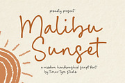 Malibu Sunset Font, a Script Font by Timurtype (Thumbnail 1 of 7)