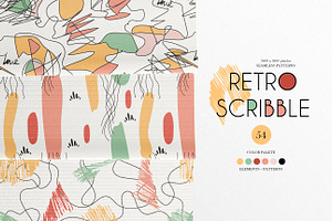 Retro Scribble Abstract Pattern