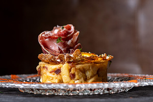 Spanish Potato Dish with Fried Egg and Cured Ham, a Food & Drink Photo by etorres69