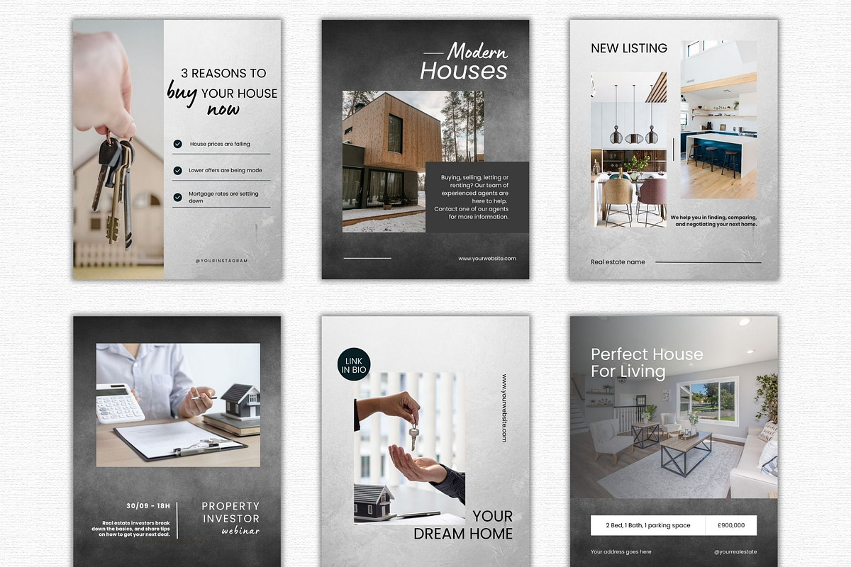 Real Estate Instagram Templates, a Social Media Template by Talipic Designs (Photo 4 of 8)
