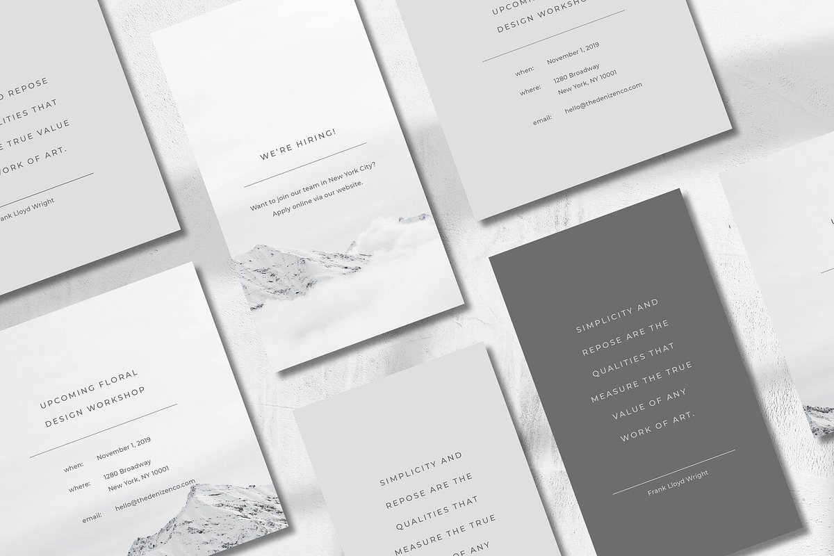 Stockholm Instagram Bundle, a Social Media Template by The Denizen Co. (Photo 1 of 7)