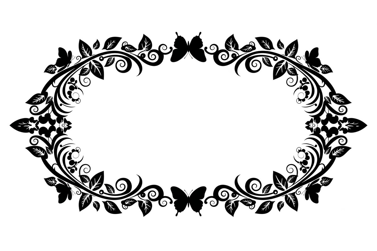 Butterfly Floral Vintage Frame Bundl, an Illustration by Creativeshirt (Photo 19 of 51)