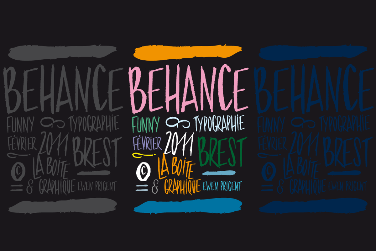 Behance, a Handwritten Font by La Boite Graphique (Photo 5 of 5)