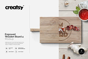 Engraved Wooden Board 4 Mockup, a Product Mockup by Creatsy (Thumbnail 1 of 10)