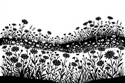 60 Daisy Flower Field Silhouette, a Seasonal Illustration by Amazin_art (Thumbnail 15 of 36)