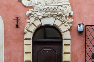 Historic Doorway with Ship Bas-Relie, an Architecture Photo by Imaginarium