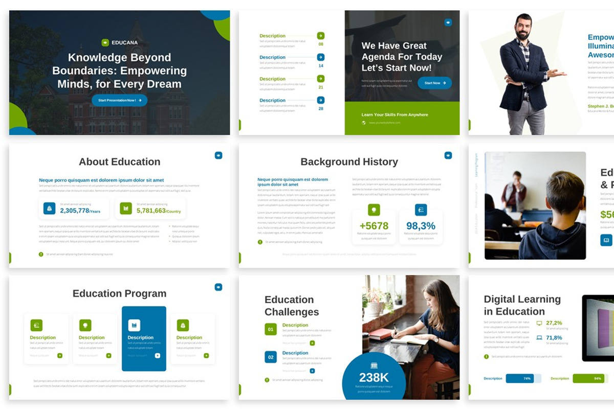 Educana - Education Google Slides, a Presentation Template by SlideFactory (Photo 2 of 4)