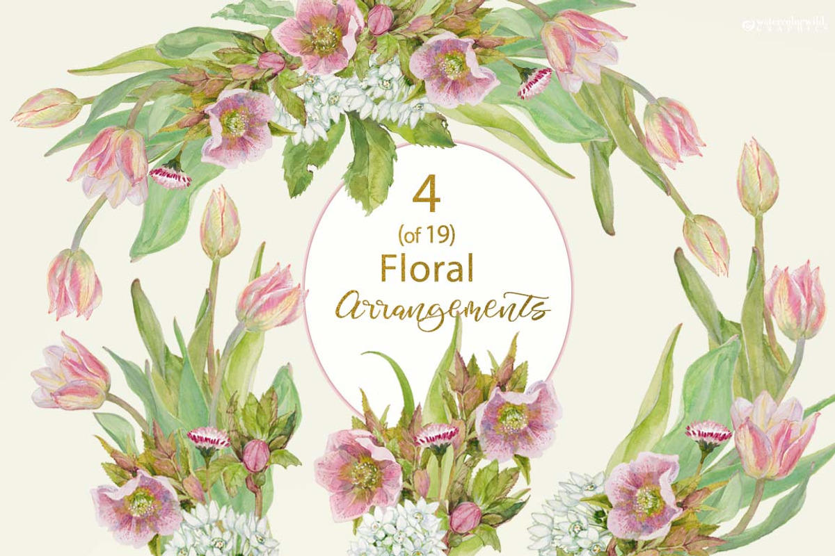 PINK TOOLBOX-70+DesignElements, an Illustration by watercolorwild.graphics (Photo 8 of 13)