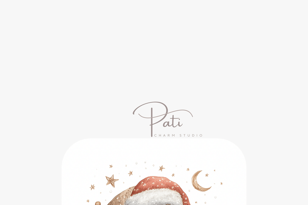 16 Christmas Bunny Clipart, a Decorative Illustration by Pati Charm Studio (Photo 6 of 8)