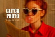 Retro Glitch Photo Effect, a Layer Style Add-On by studiogstock (Thumbnail 1 of 2)