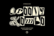 GF Kombo - Blocky Display Font, a Handwritten Font by GroovyFontCo (Thumbnail 1 of 7)