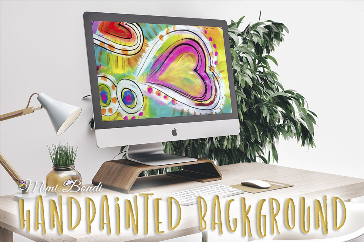 Handpainted abstract background 2, an Illustration by Mimi Bondi Studio (Photo 4 of 6)