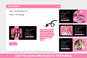 Black and Pink Email Signature, an Email Template by SunshineStudioBoutique (Thumbnail 4 of 9)