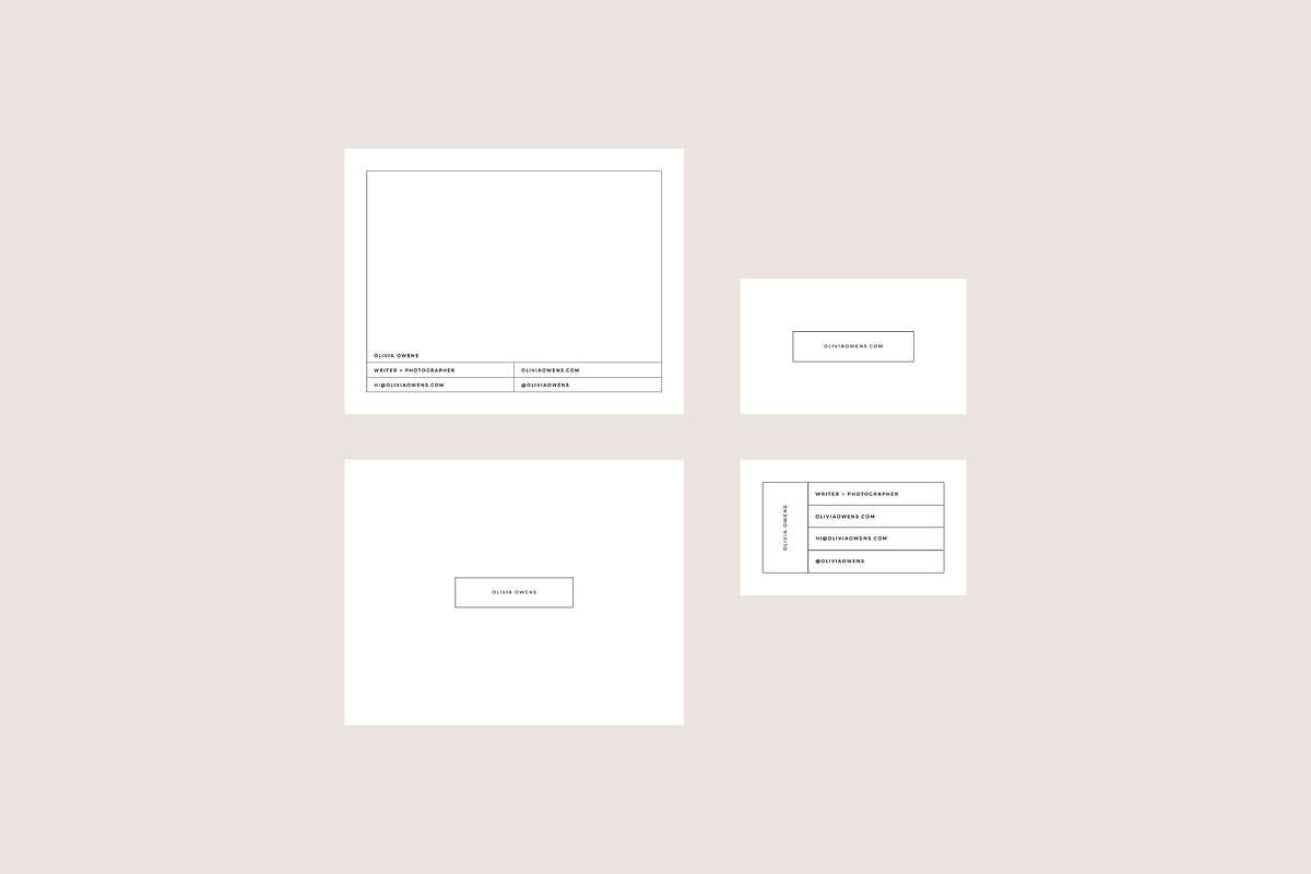 Olivia Business Card Template, a Business Card Template by studiolmh (Photo 2 of 4)