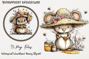 Whimsical Woodland Honey Clipart