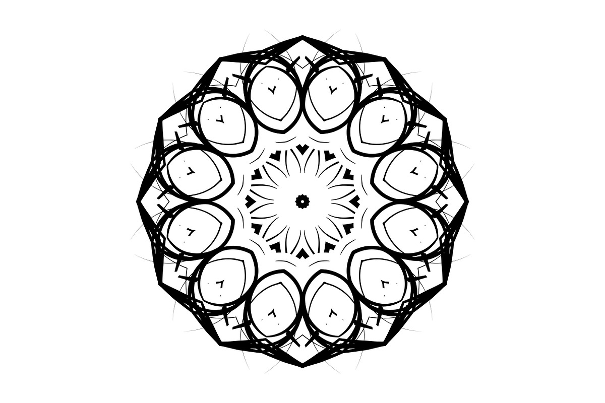 Black White Mandala Illustration Set, a Decorative Illustration by NJ Himel (Photo 52 of 101)