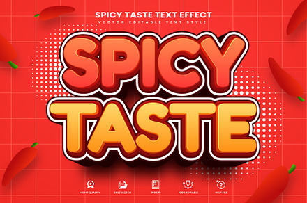 Spicy Taste Editable Text Effect