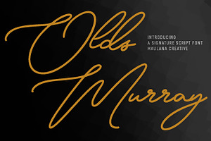 Olds Murray Signature Script Font