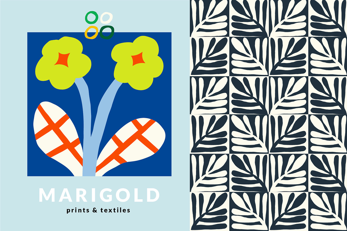Bloom Blocks Naive Floral Clipart, a Decorative Illustration by Olia (Photo 18 of 25)