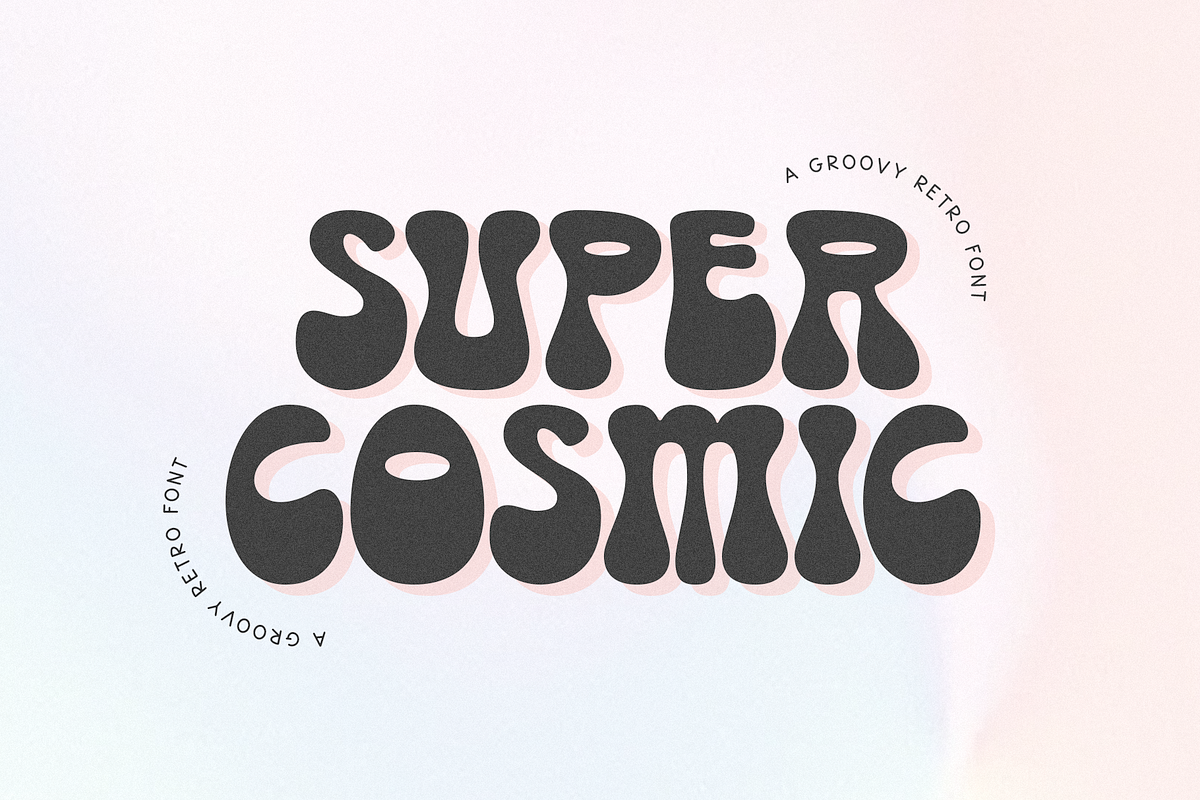Super Cosmic | Bubbly Retro Font, a Sans Serif Font by KA Designs (Photo 1 of 10)