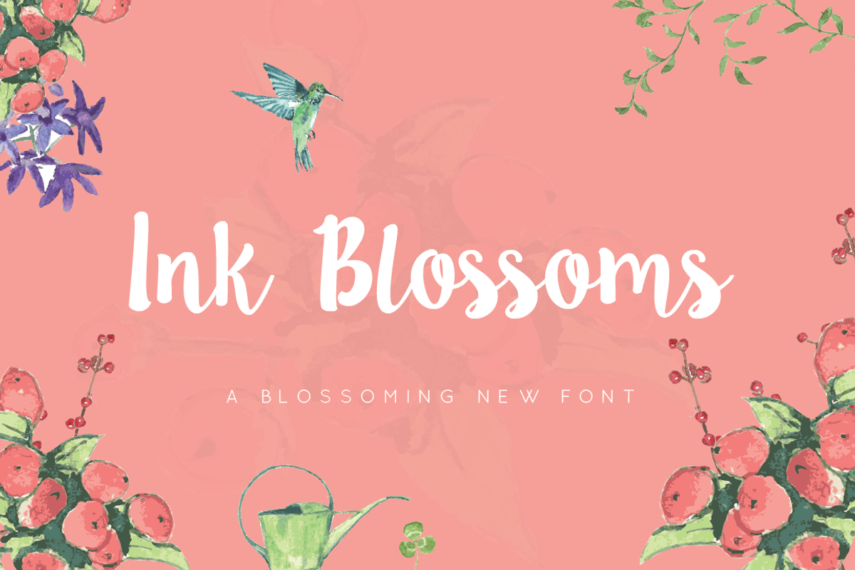 Ink Blossoms Brush Script preview 6