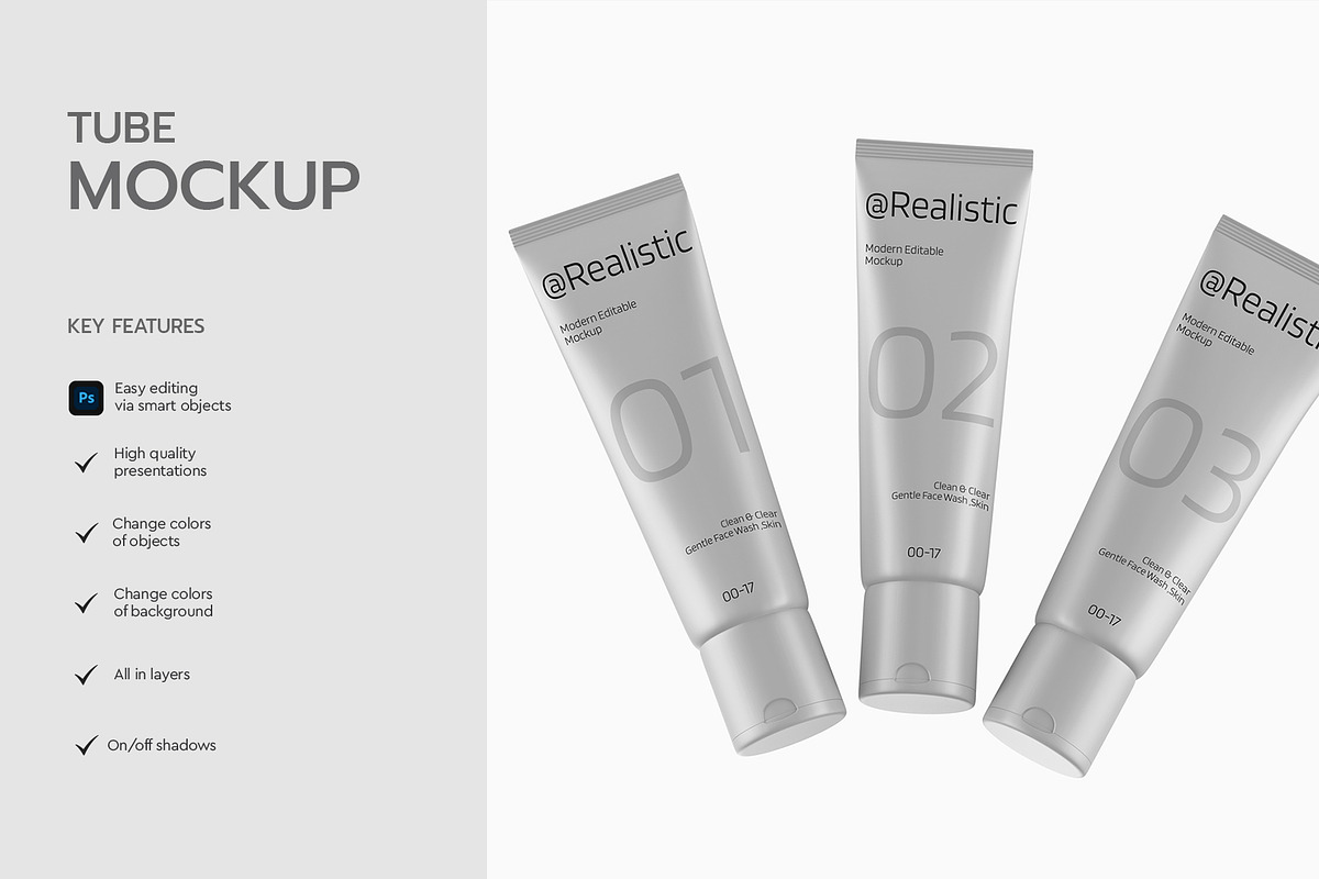 Cosmetic Tube Mockup Bundle, a Product Mockup by graphypix (Photo 2 of 4)
