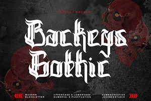 Backeys - Modern Blackletter Font