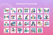 Teamwork Icons Set - Filled Line, an Icon by Kmg Design (Thumbnail 2 of 2)